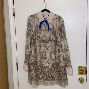 Anna Sui x Target Lace LS Ribbon Shift Mini Dress